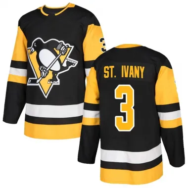 Black Men's Jack St. Ivany Authentic Pittsburgh Penguins Home Jersey