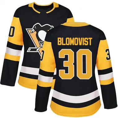 Black Women's Joel Blomqvist Authentic Pittsburgh Penguins Home Jersey
