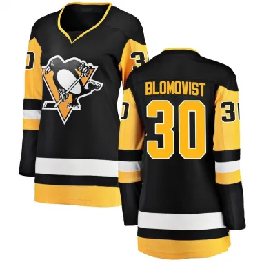 Black Women's Joel Blomqvist Breakaway Pittsburgh Penguins Home Jersey