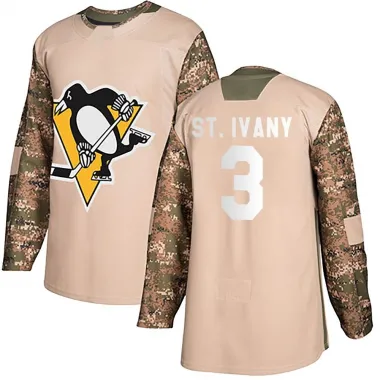 Camo Youth Jack St. Ivany Authentic Pittsburgh Penguins Veterans Day Practice Jersey